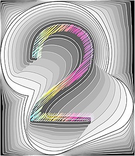 摘要字體矢量插畫