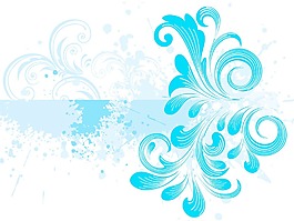 蹩腳的背景與藍(lán)色的花