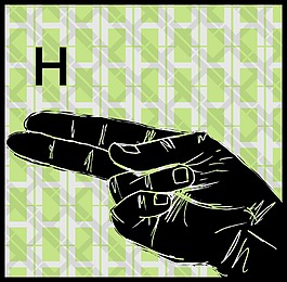 手語手勢(shì)示意圖