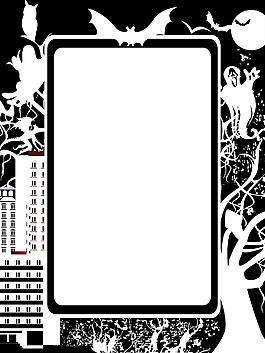 隨著萬圣節(jié)的背景白色框架