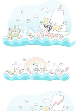 海面上行駛的船
