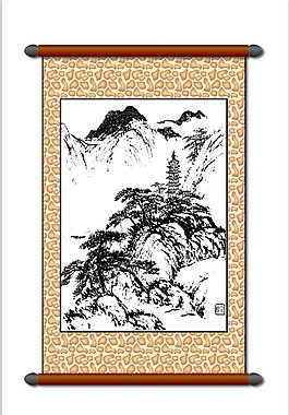 白描風(fēng)景畫