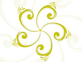 美麗的綠色的花朵紋身