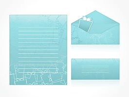 卡在海綠色圣誕信封和信紙