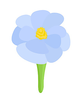 藍(lán)色的裝飾花卉設(shè)計(jì)