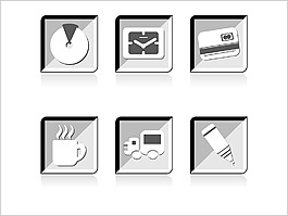 光澤圖標矢量集