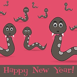 矢量格式的亮2013蛇年卡