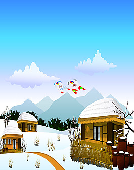 無(wú)框畫 雪地