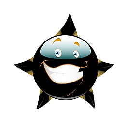 歡快的笑臉和星矢量