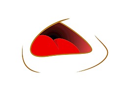 震驚的嘴表達