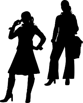 商務(wù)女人剪影