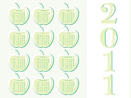2011矢量日歷
