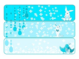 为复活节banner矢量集