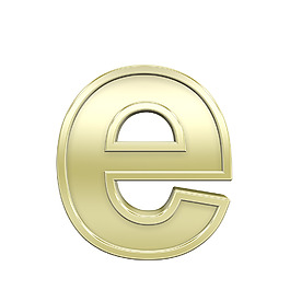 小寫字母從閃亮的金框字符集