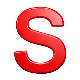 從紅色塑料字母一個字母集白色隔離