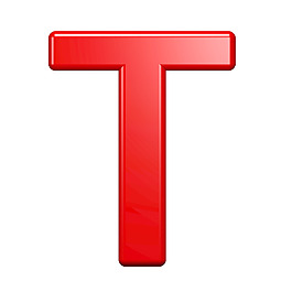 從紅色塑料字母一個字母集白色隔離