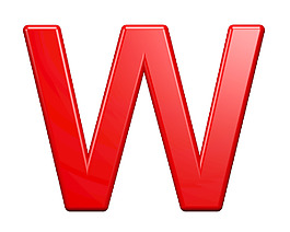從紅色塑料字母一個字母集白色隔離