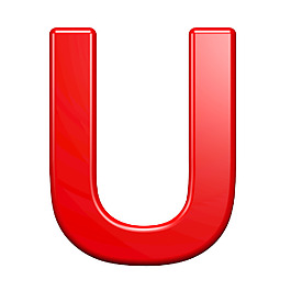 從紅色塑料字母一個字母集白色隔離