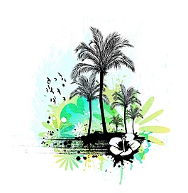 夏天的插畫矢量垃圾