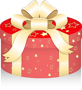 皇家圓禮品盒圣誕矢量插畫