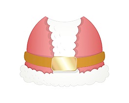 卡通圣誕老人服裝矢量