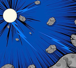小行星的月光背景矢量