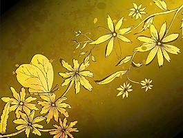 畫(huà)花卉背景矢量插畫(huà)