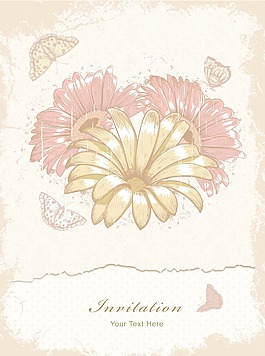 畫花卉背景矢量插畫
