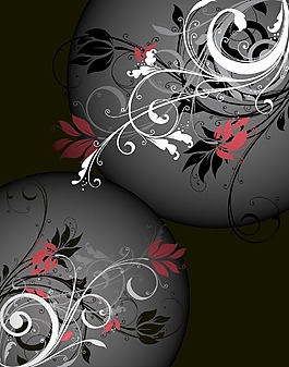 摘要花卉背景矢量