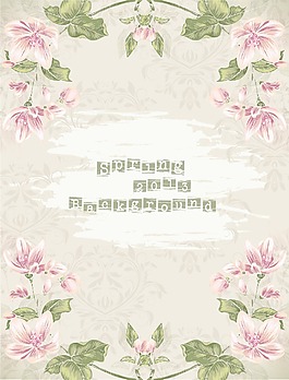 花卉背景矢量插圖