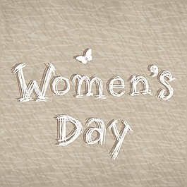 三八婦女節(jié)賀卡或海報在骯臟的棕色背景時尚設(shè)計文本