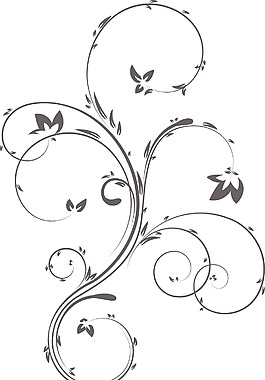 矢量花卉渦流