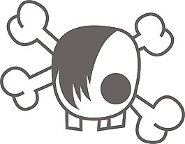 EMO顱骨矢量元素