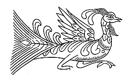 線描鳳凰