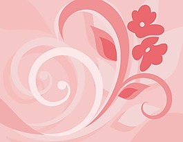 粉红花条背景