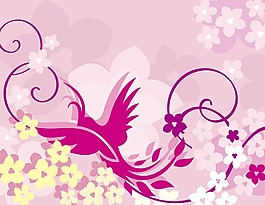 鳳凰飛舞花紋