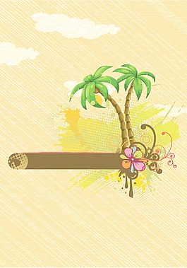 夏季背景矢量插畫