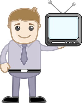 人與監(jiān)控辦公人物插畫矢量