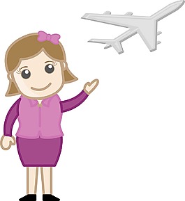 航空公司-卡通矢量圖