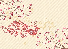 畫花卉背景矢量插畫