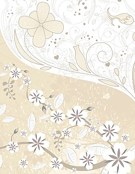 畫花卉背景矢量插畫