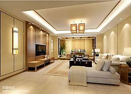 米色客廳設(shè)計(jì)