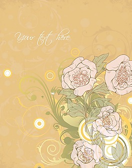 畫花卉背景矢量插畫
