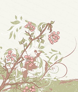畫花卉背景矢量插畫