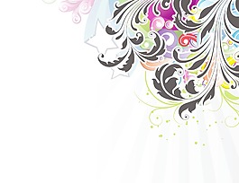 摘要花卉背景矢量