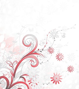 摘要花卉背景矢量