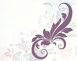 復(fù)古花卉背景矢量