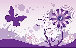 紫色蝴蝶花纹