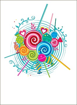 彩色棒棒糖背景