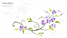 简洁紫点花朵
